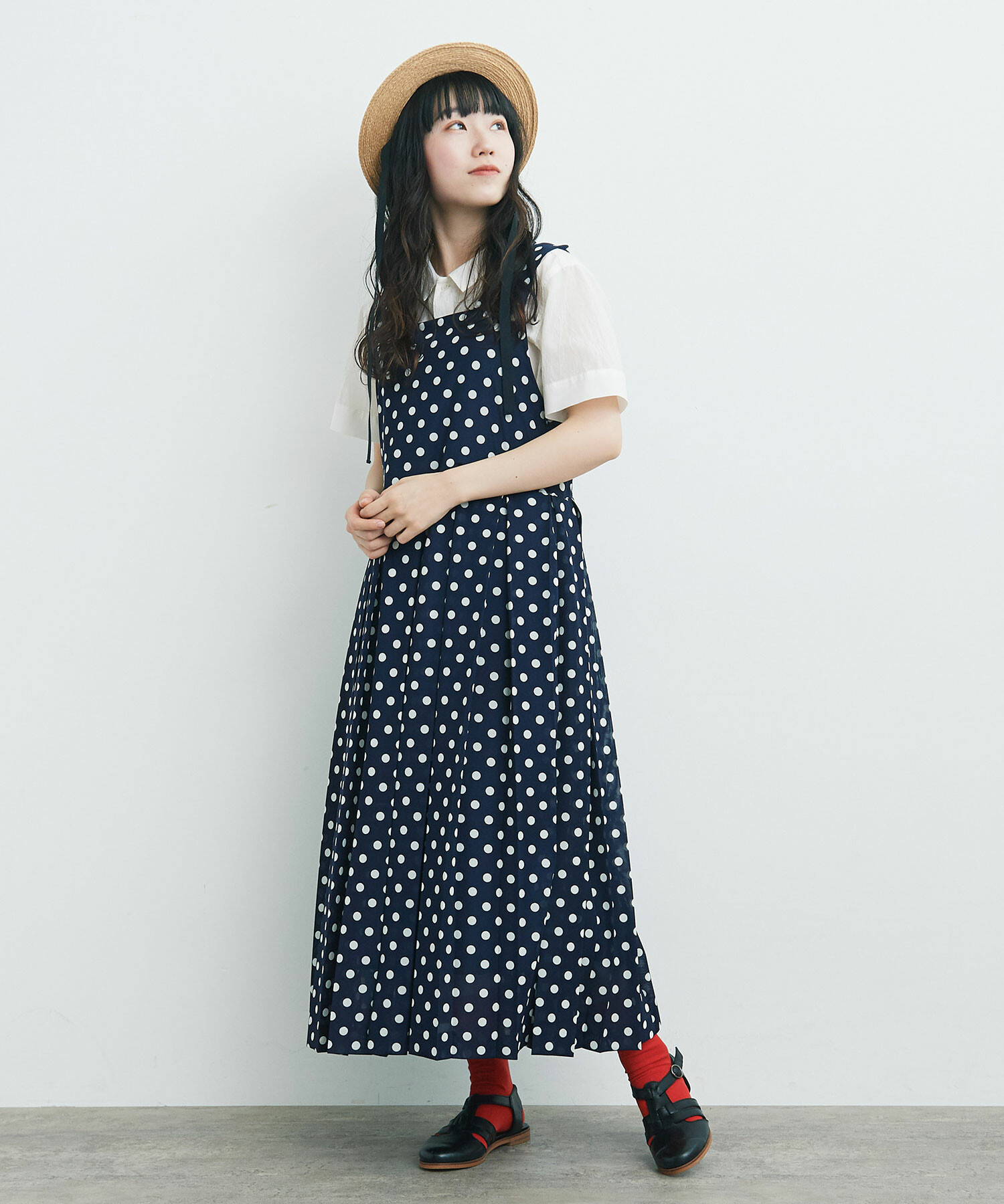 AMBIDEX Store ○Pe天竺 mizutama プリーツ ワンピース(F クロ): bulle