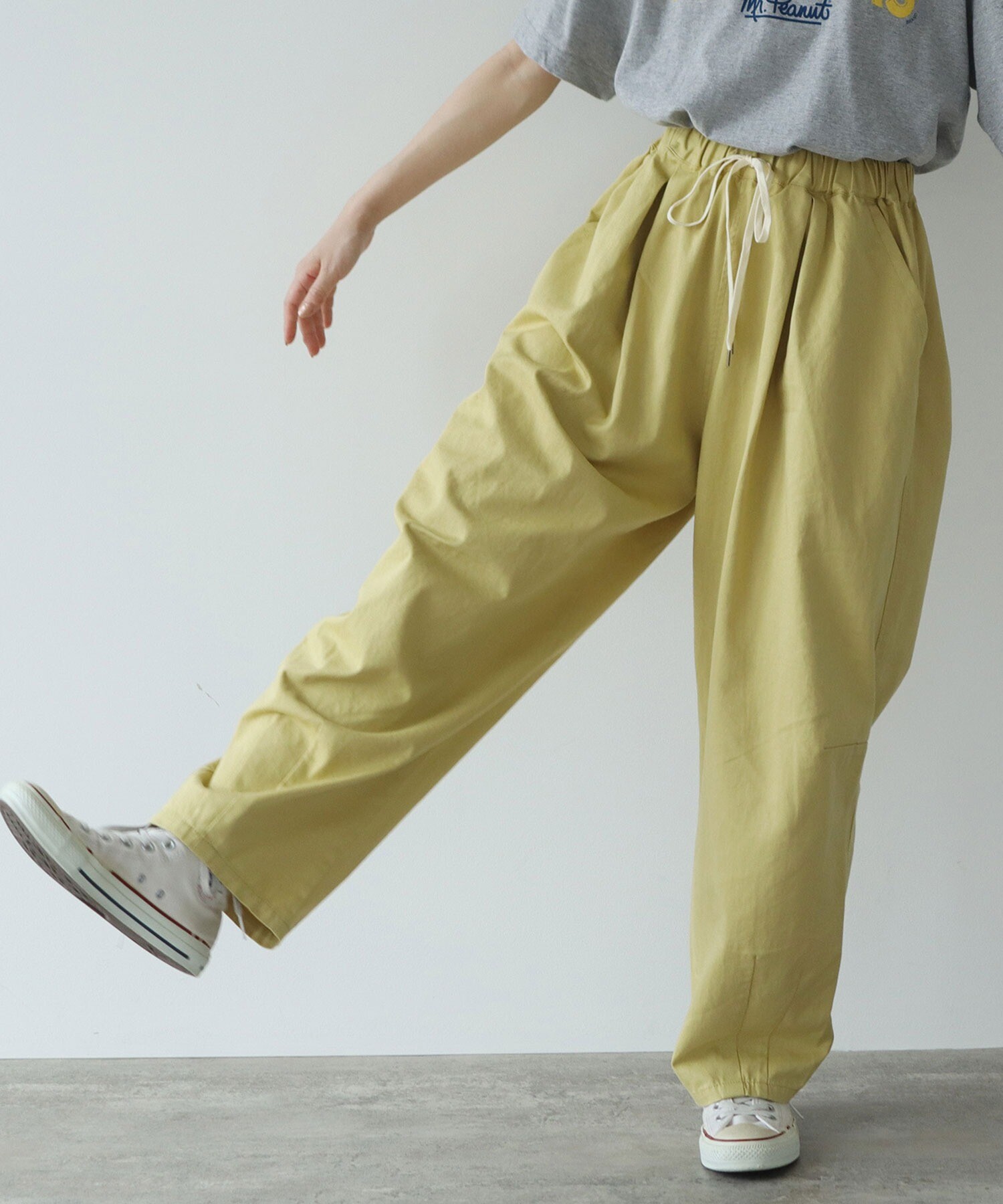 AMBIDEX Store △○コットンツイル ボリュームパンツ(F ベージュ): PAR ICI