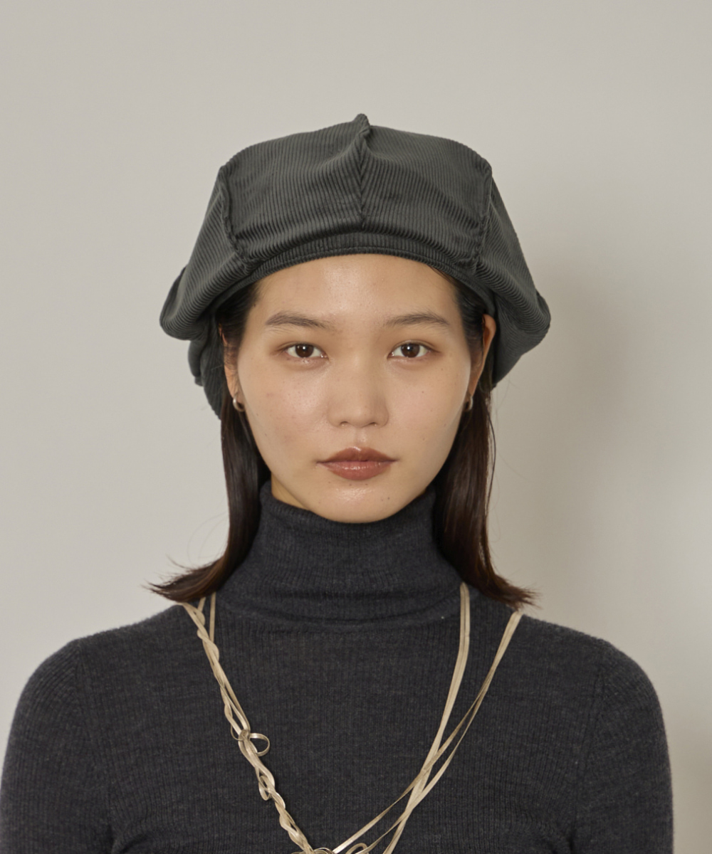 arth Corduroy Tuck Cas | 58cm(58) BLACK (01) | arth / アース