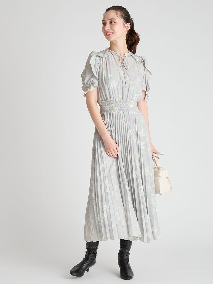 ブラードフラワープリントワンピース(デイリーワンピース)｜DRESS