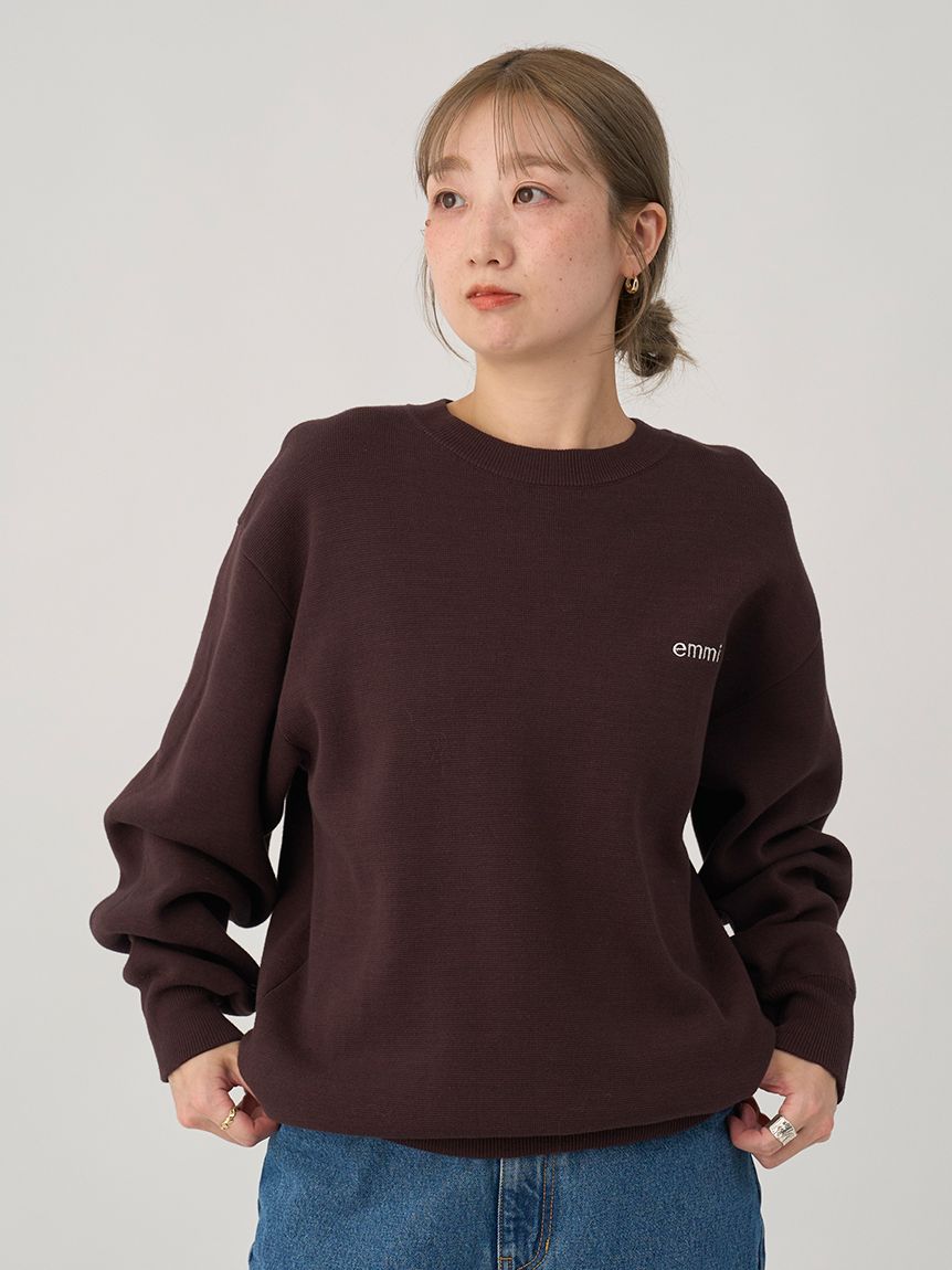 ONLINE限定カラー】emmiロゴミラノリブトップス(カットソー)｜トップス