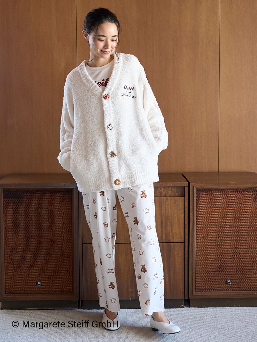 Steiff】【UNISEX】パウダージャガードカーディガン｜ルームウェア