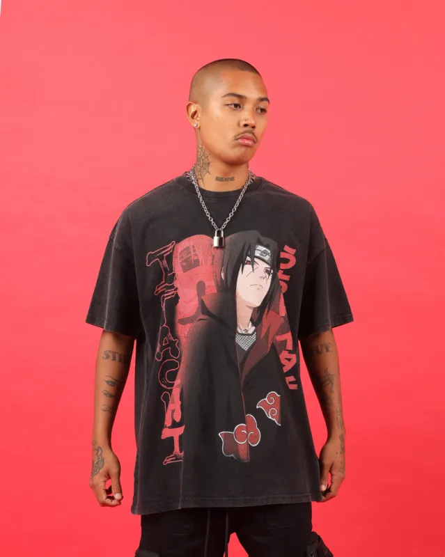 Goat Crew X Naruto Itachi Premium Vintage T-Shirt Vintage Black