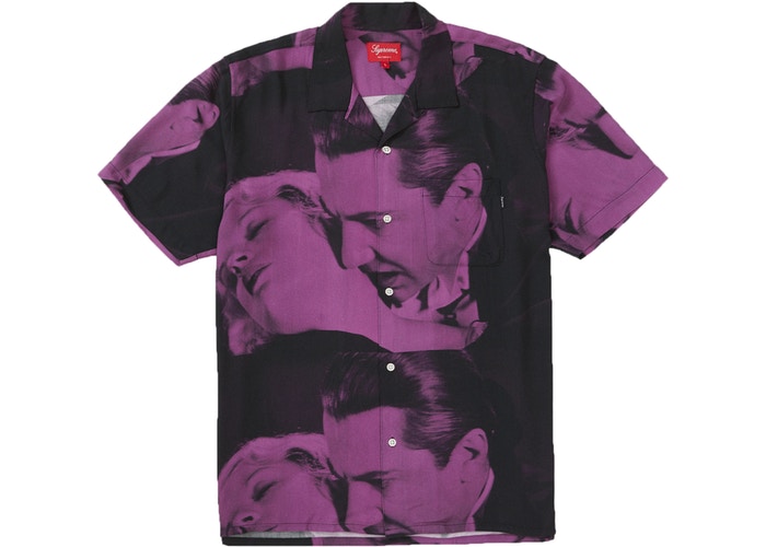 Supreme Bela Lugosi Rayon S/S Shirt Purple Spring/Summer 2019