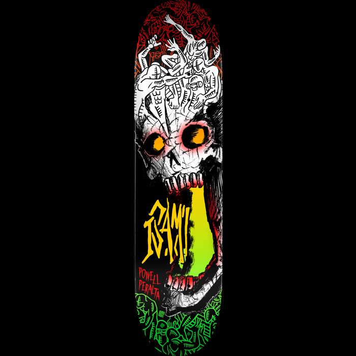 Powell Peralta Isamu Yamamoto Skull Skateboard Deck - Shape 242