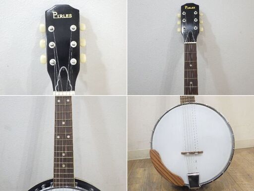 PIRLES バンジョー 6弦 ハードケース付き ピアレス ギター 楽器 演奏
