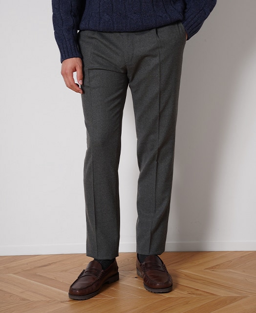 イタリア製ウールスラックス(44 グレー系): メンズ｜メーカーズシャツ