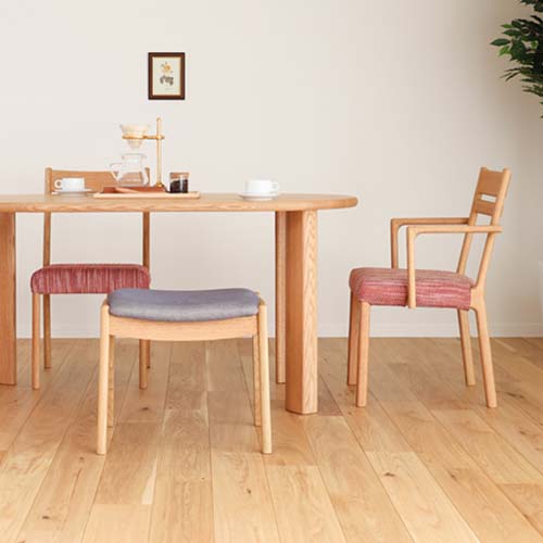 飛騨家具 shirakawa シラカワ スツール 国産家具 無垢 スツール レッド