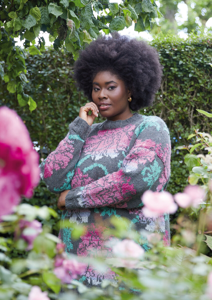 Tropical Brocade Sweater | Women's Knitting Pattern | Rowan