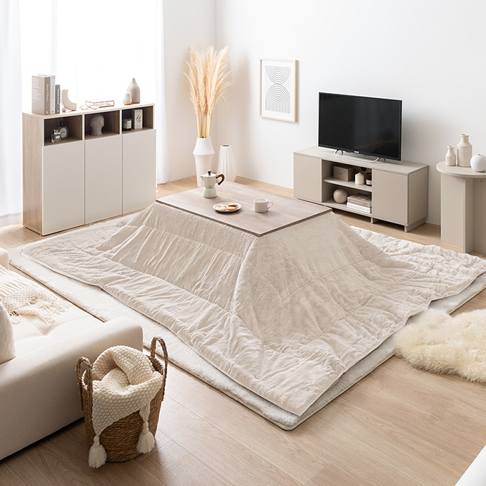 g350019]【正方形:天板 75cm×75cm】こたつ&掛け布団2点セット こたつ