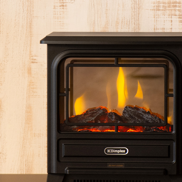 g37305]【幅35cm】Tiny stove 暖炉型電気ストーブ 加湿器・ヒーター