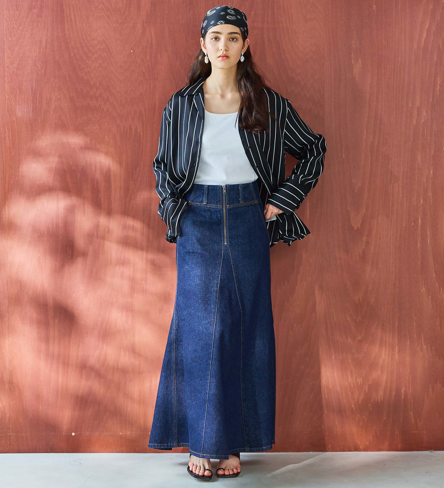 試着対象】atelier SOMETHING MERMAID DENIM SKIRT/マーメイドデニム