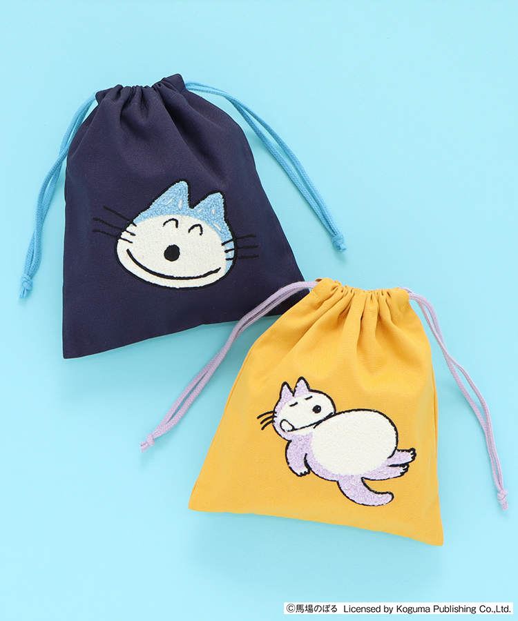 11ぴきのねこサガラ刺繍巾着 11ぴきのねこ ねこ 猫 ネコ cat