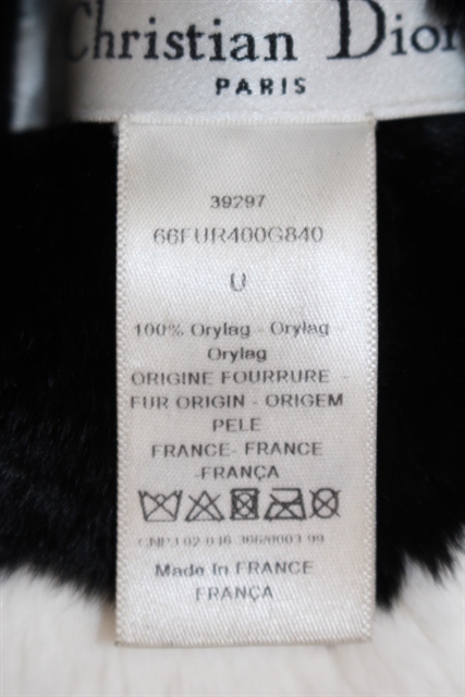 クリスチャンディオール ガリアーノ ラビットファーマフラー ブラック