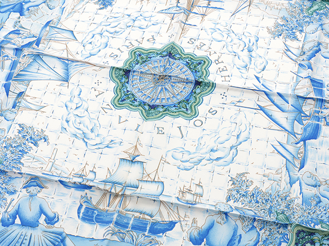 HERMES シルクスカーフ AZVLEJOS アズレージョ カレ90 HERMES エルメス
