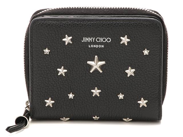 極美品】ジミーチュウ スタースタッズ ラウンドファスナー長財布