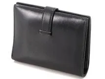 HERMES エルメス 財布 ベアンコンパクト ブラック ゴールド金具
