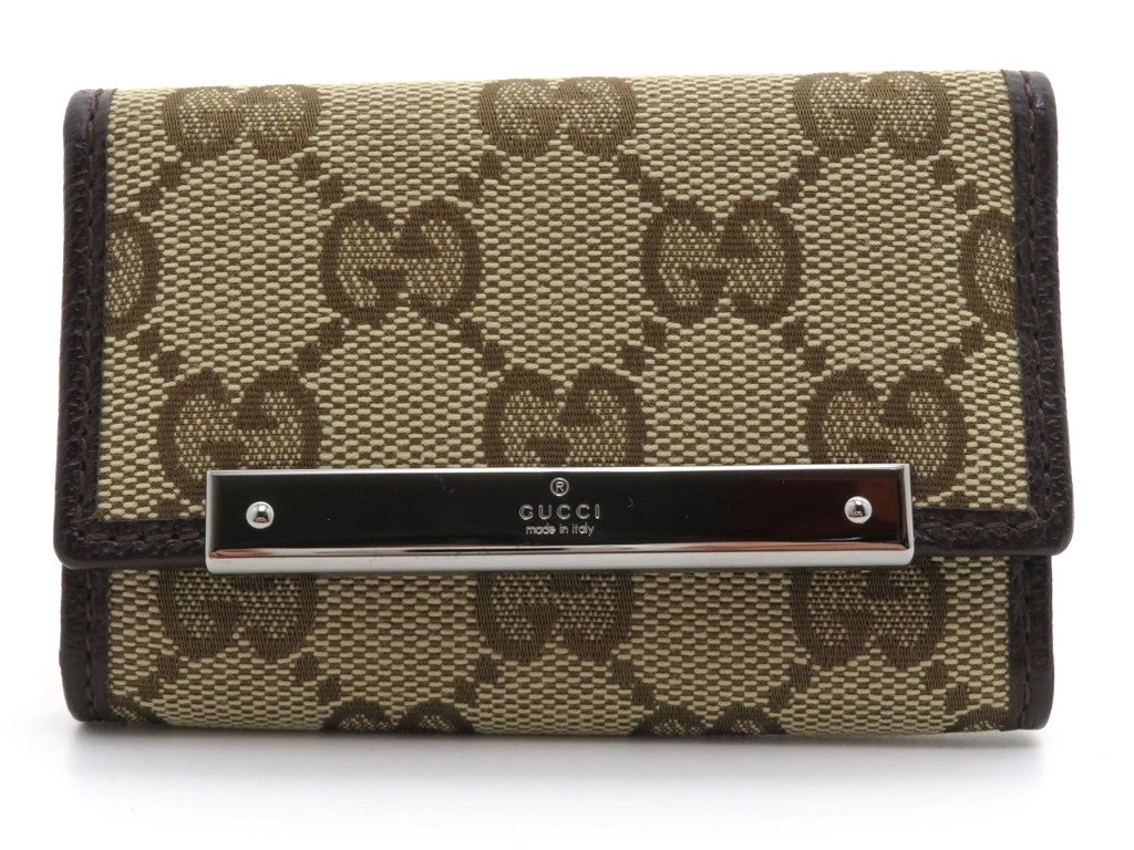 GUCCI グッチ GGキャンバス 6連キーケース ベージュ ブラウン