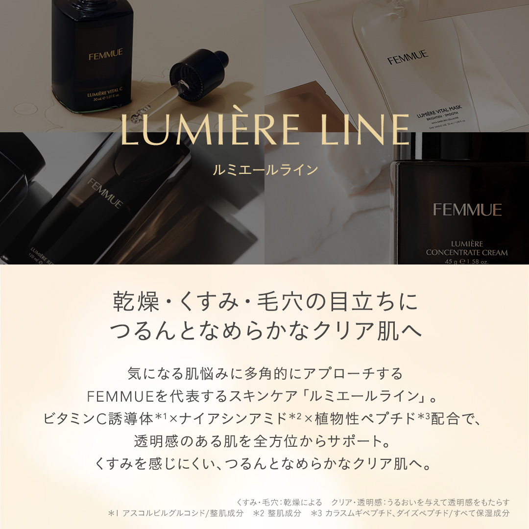 ルミエール ヴァイタルマスク（クリア肌・キメ・角質ケア）｜FEMMUE