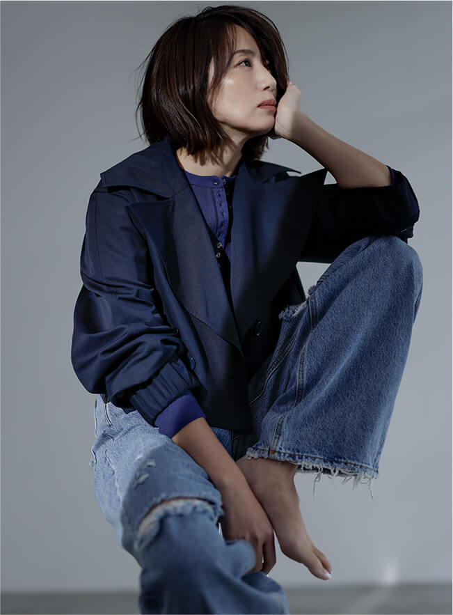 東原亜希 FORME 2025 SPRING HENRY NECK RIB CUT AND SAW