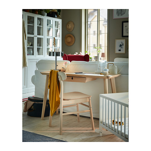 LISABO desk, ash veneer, 118x45 cm | IKEA Indonesia