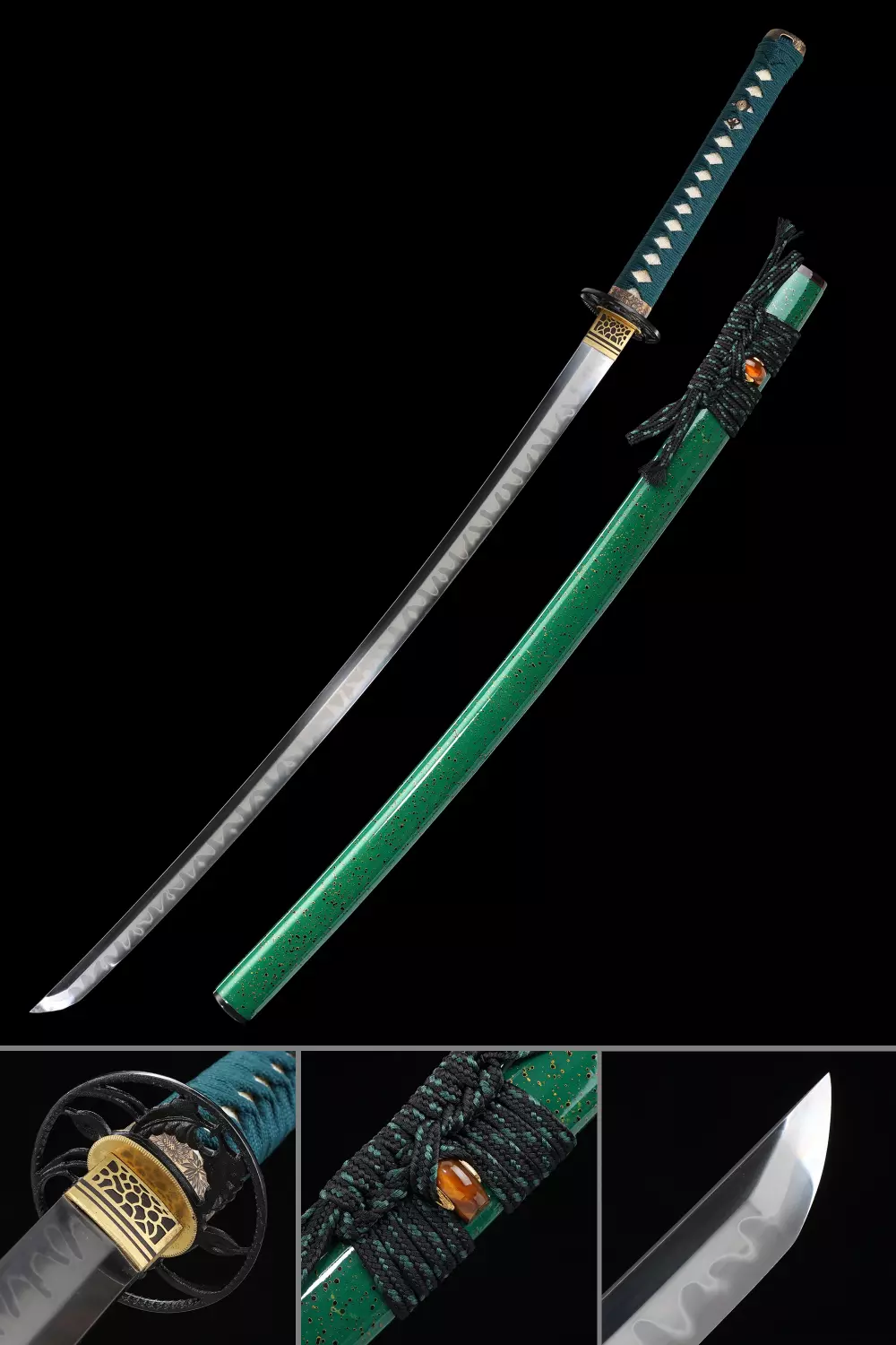 Green Katana | High-performance Japanese Katana Sword T10 Carbon