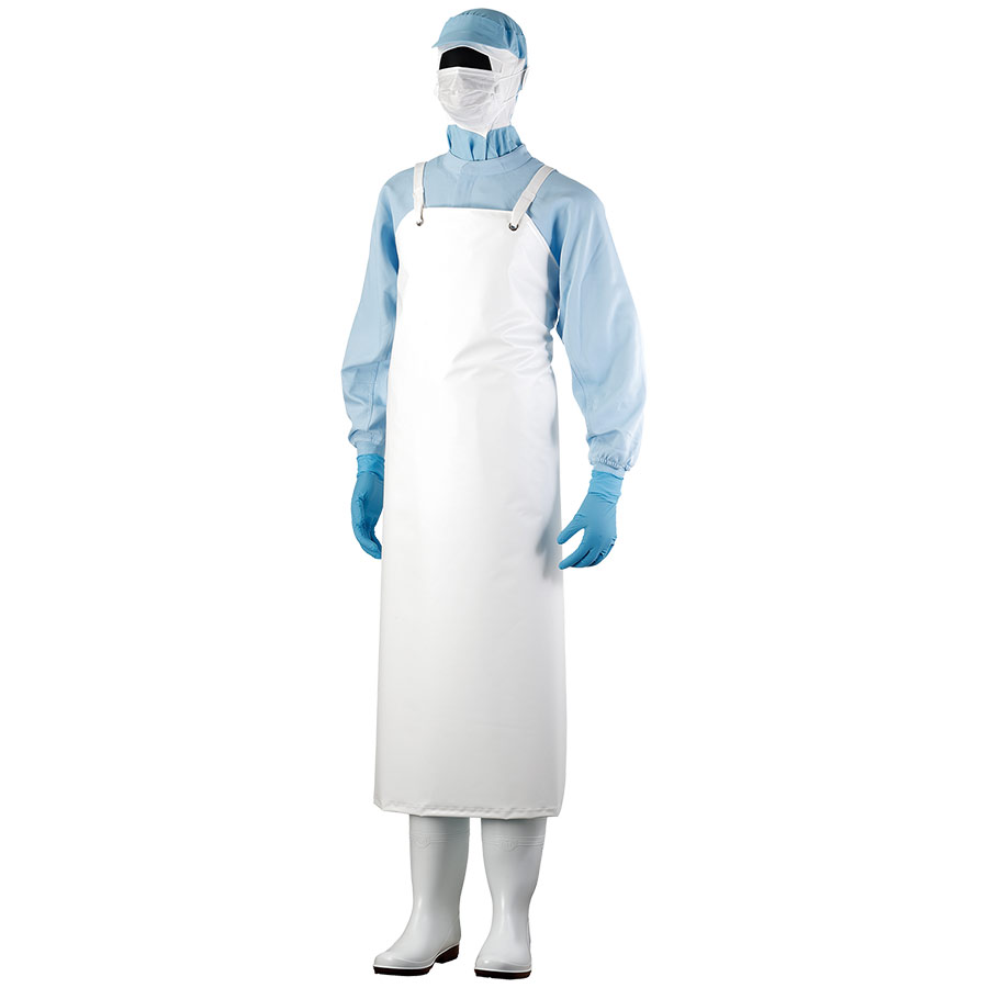 ウレタンシームレスエプロンたすき掛 AF－5300eT ホワイト S