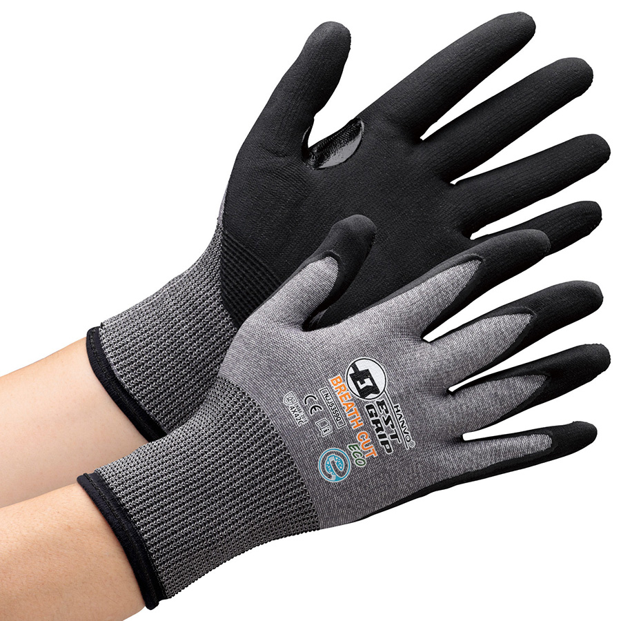 耐切創性手袋 ブレスカットECO NJJ5359Q SS | 【ミドリ