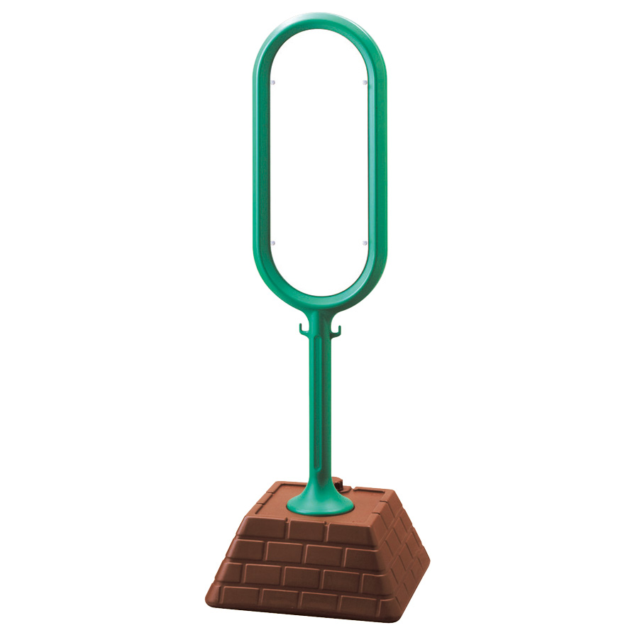 サインポスト 867－801GR 緑 片面表示 無地 | 【ミドリ安全