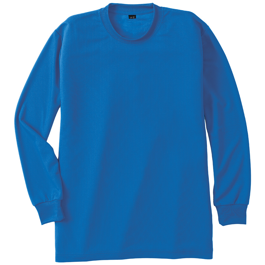 吸汗速乾 長袖Tシャツ 6004－8 Rブルー | 【ミドリ安全】公式通販