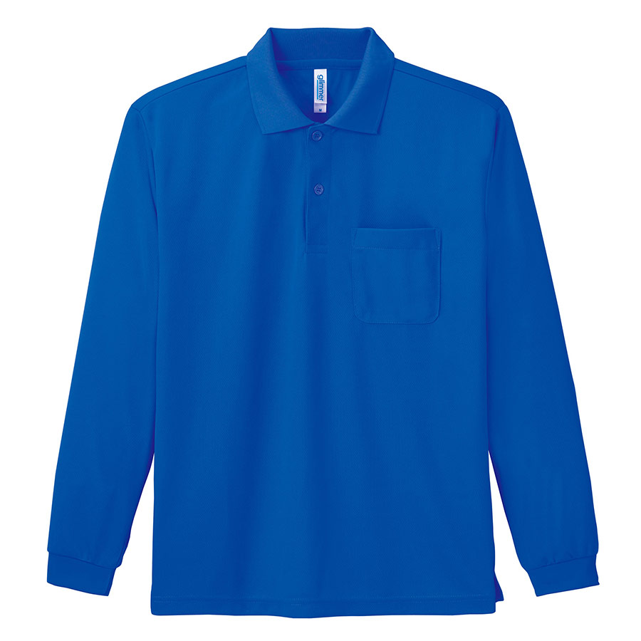 ドライ長袖ポロシャツ ポケット付き 00335－ALP 032