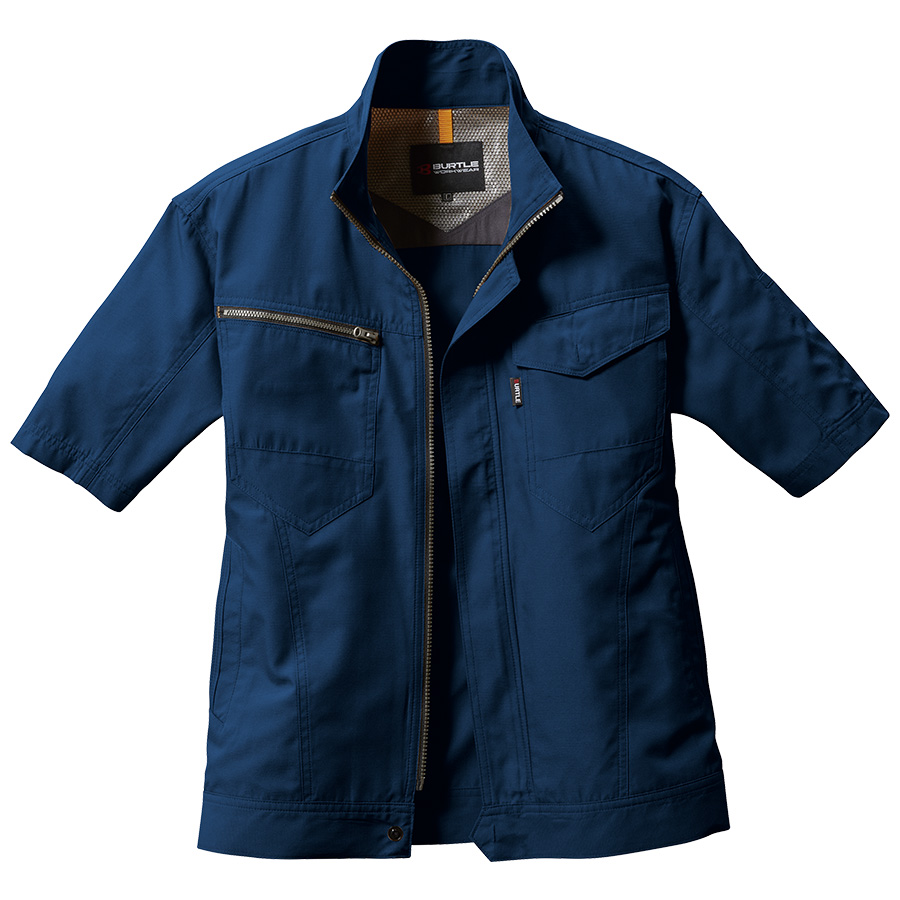 半袖ジャケット ユニセックス 7092－3 ネイビー （SS～3L