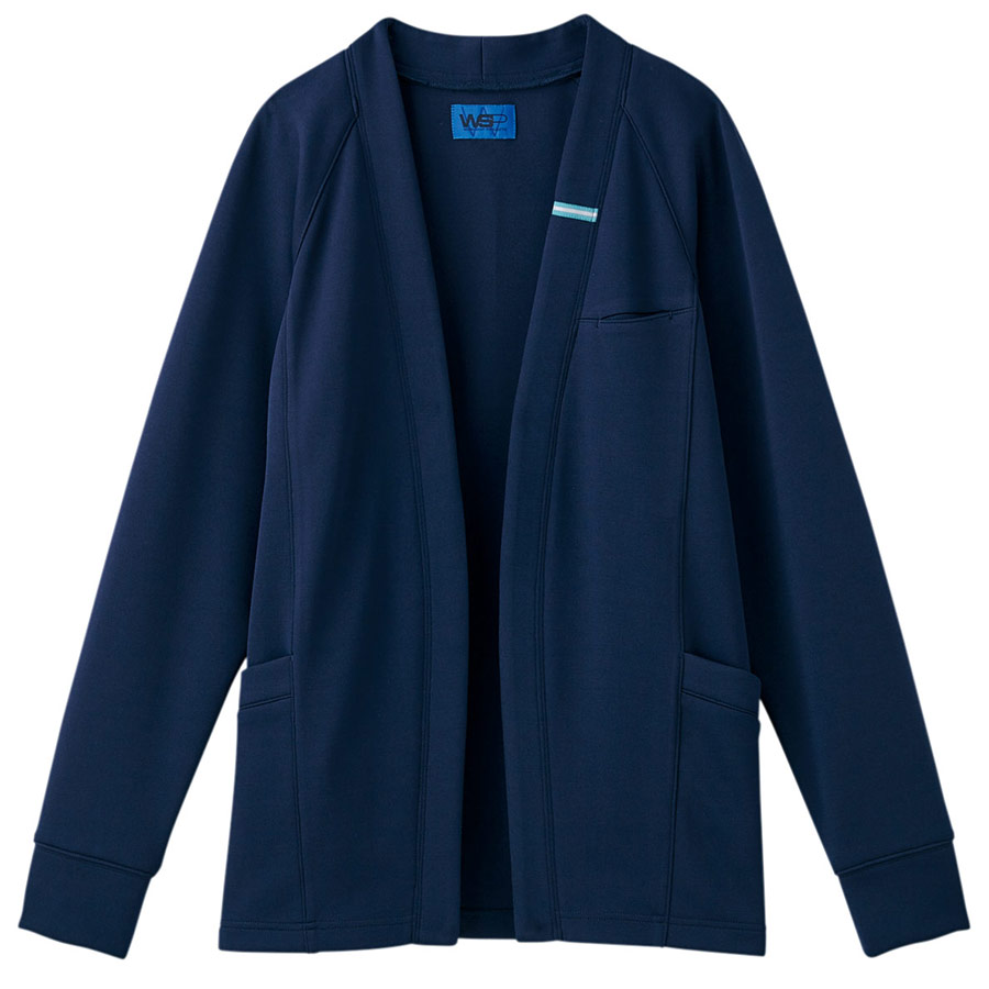 介護用カーディガン 男女兼用 64071 ネイビー （SS～3L