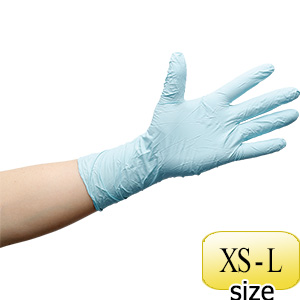 ニトリルグローブ ピュアゼロHG3 ライトブルー XL／XL 3000