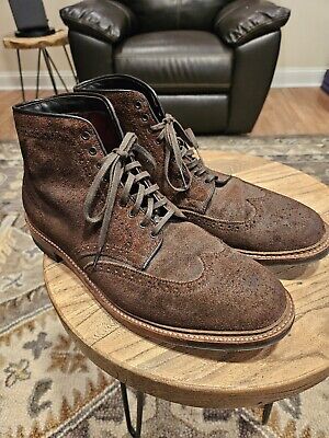 Alden 44683C Tobacco Reverse Chamois Wing Tip Boot | Alden Model