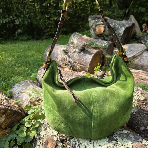 Coach | Bags | Vintage Coach Suede Hobo Bag 3657 Green | Poshmark
