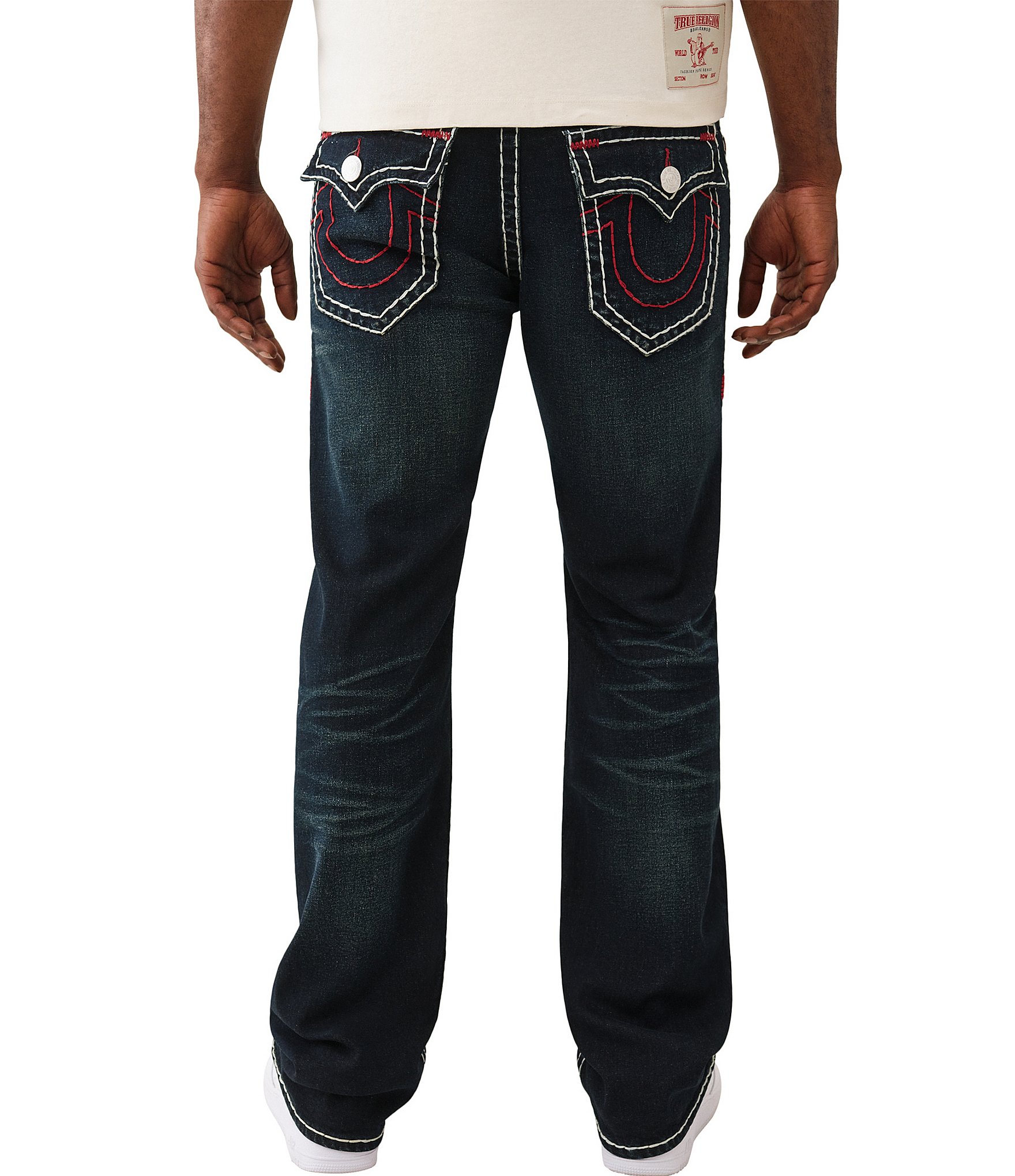 True Religion Ricky 32#double; Distressed Super T Denim Jeans