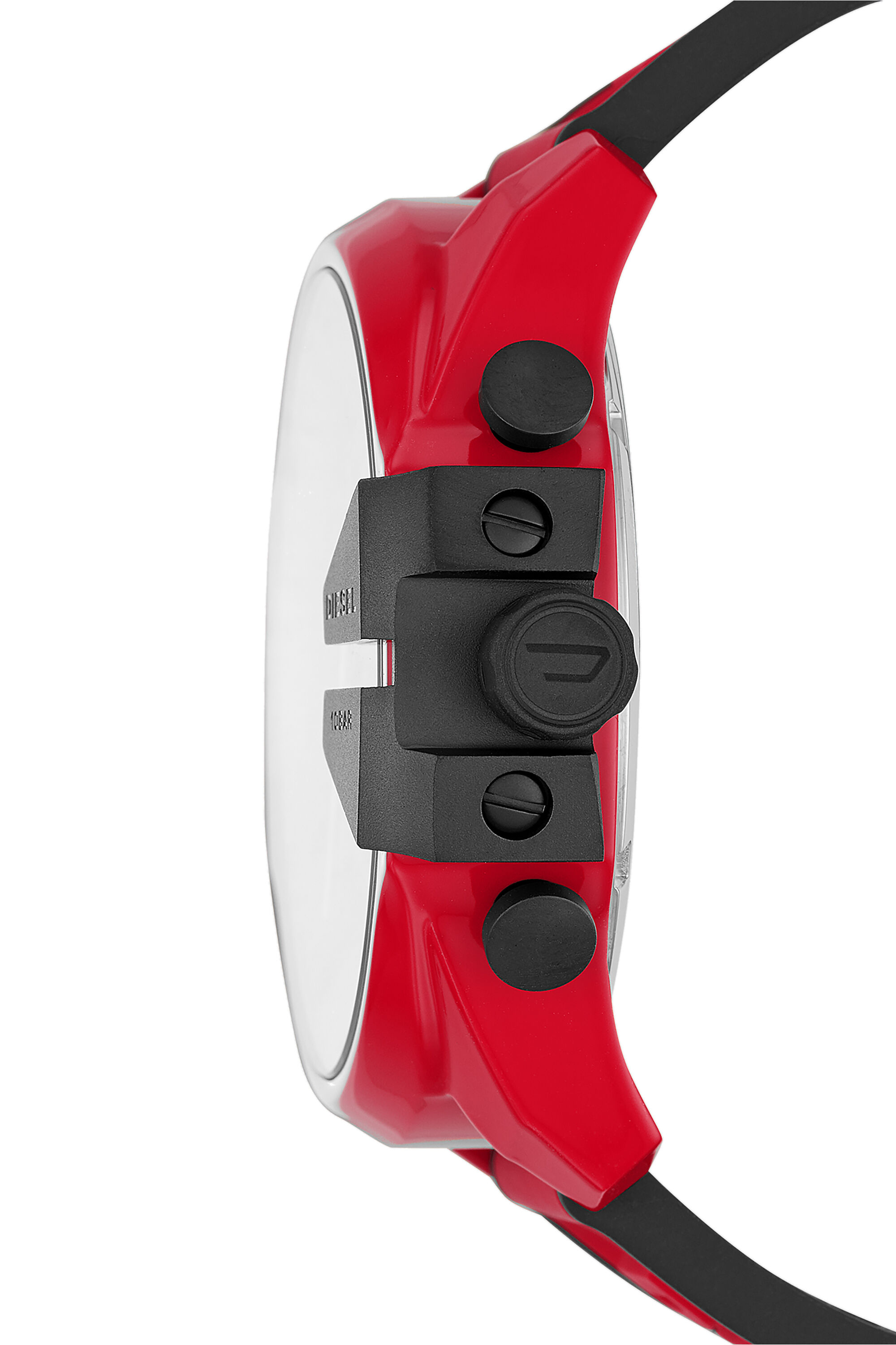 DZ4526 Man: Mega Chief Chronograph Red Silicone Watch | Diesel