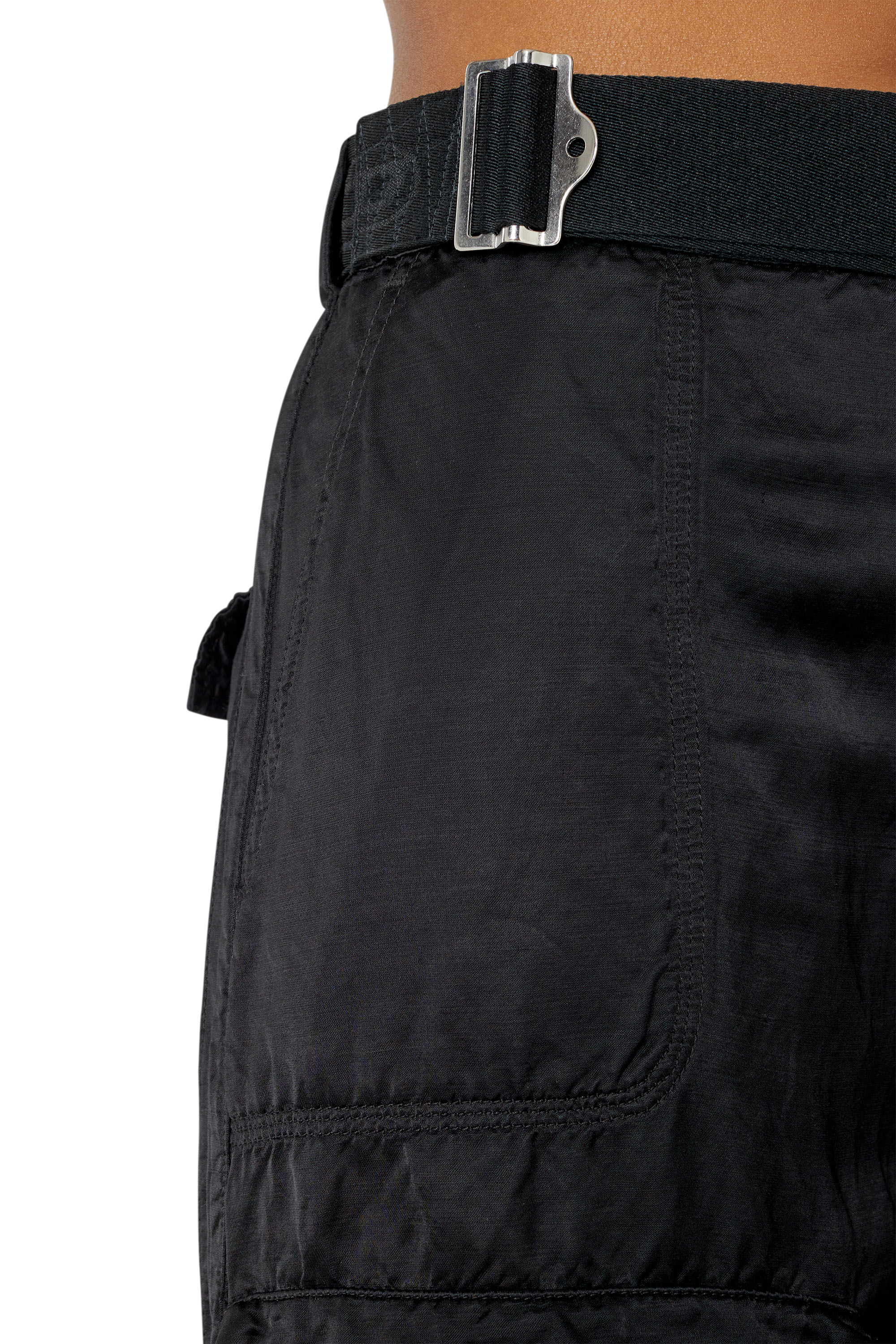 P-MALVAROSA Woman: Cargo pants in stretch satin | Diesel