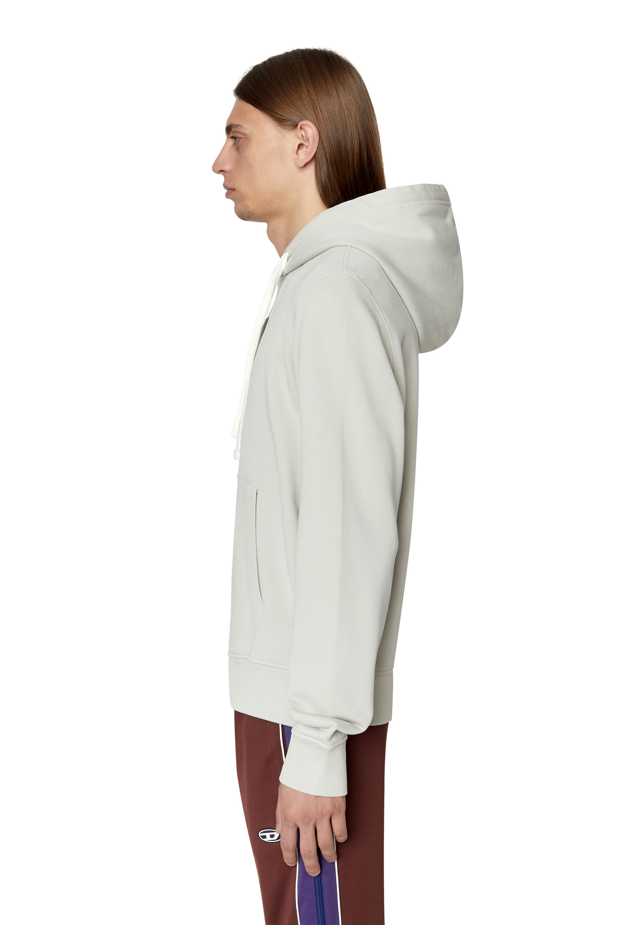 S-GINN-HOOD-E2 Man: Hoodie with lenticular fly patch | Diesel