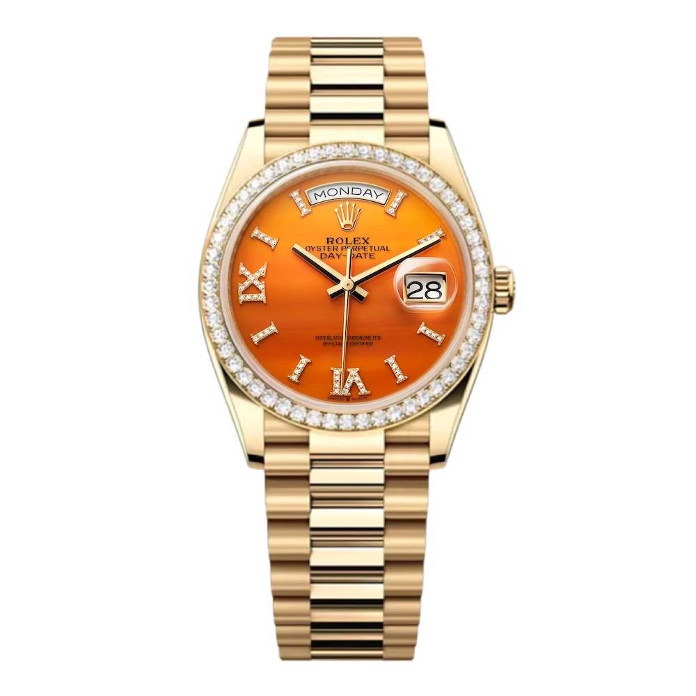 2024 Rolex Day-Date 128348RBR-0049 | Carnelian Diamond Dial