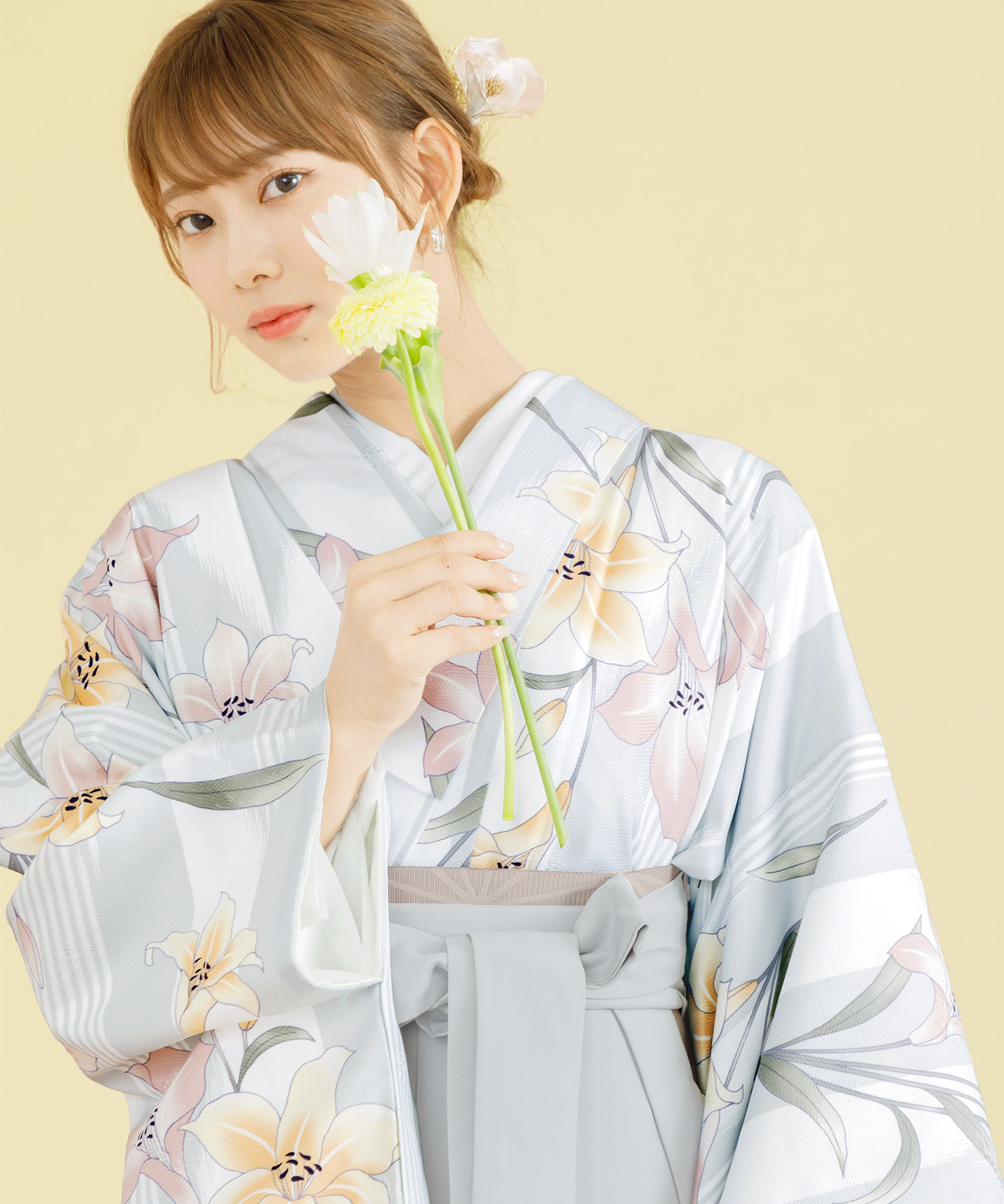 7-134)馬乗袴 2尺2寸 割菱 花菱 青 白 グラデーション 金 7-134)馬乗袴