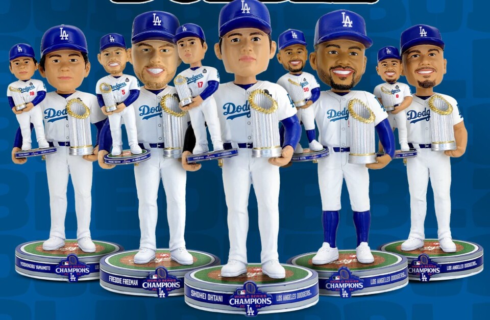 FOCO Selling Dodgers World Series Champions Bobbleheads In 'Dubblz