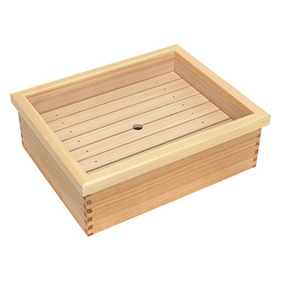 ネタ箱 かぶせ蓋 目皿 ステンレスバット付（ネタの乾燥を防ぐ蓋付