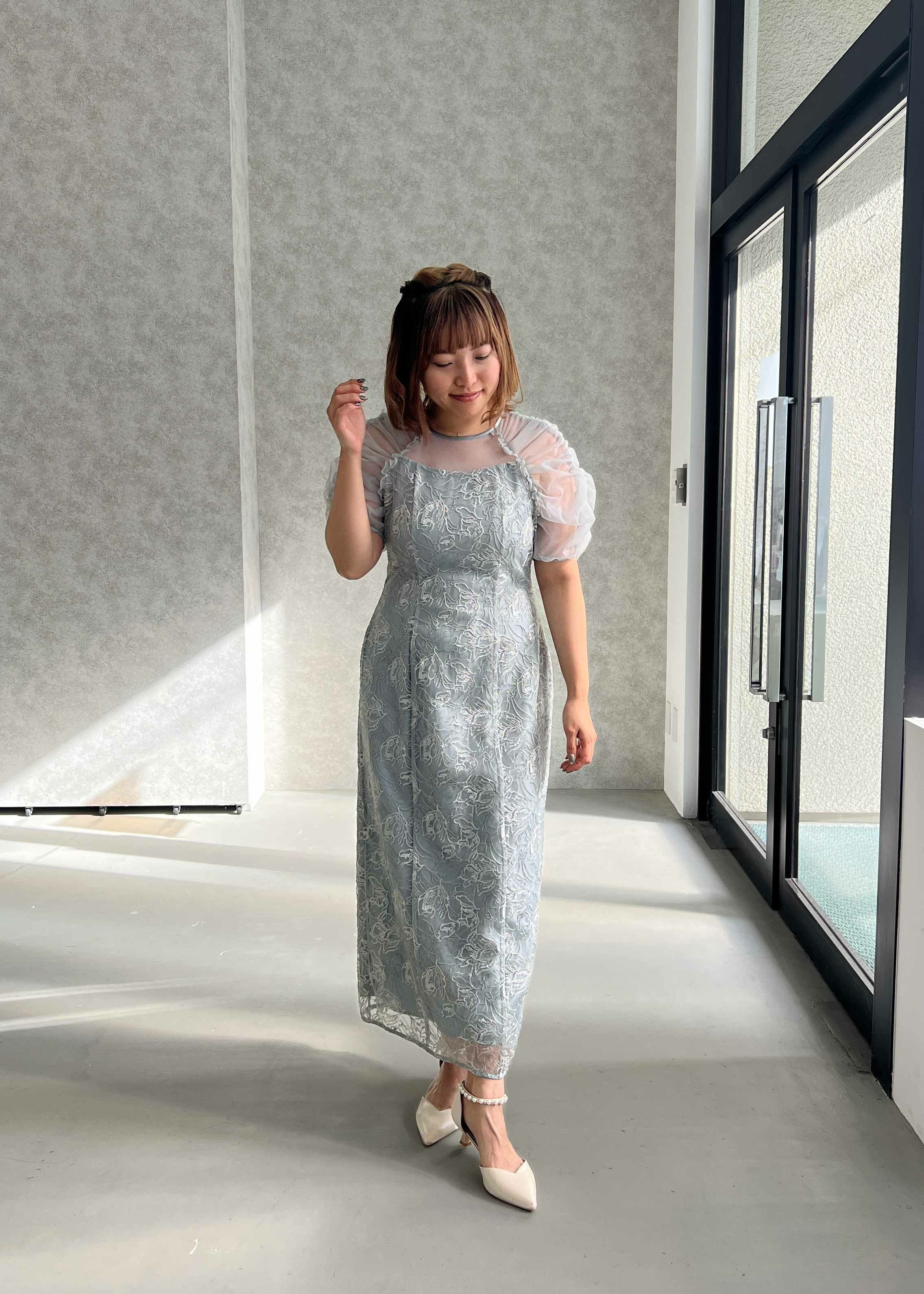 フラワーチュールギャザーパフドレスのドレス|Dorry Doll / LE'RURE