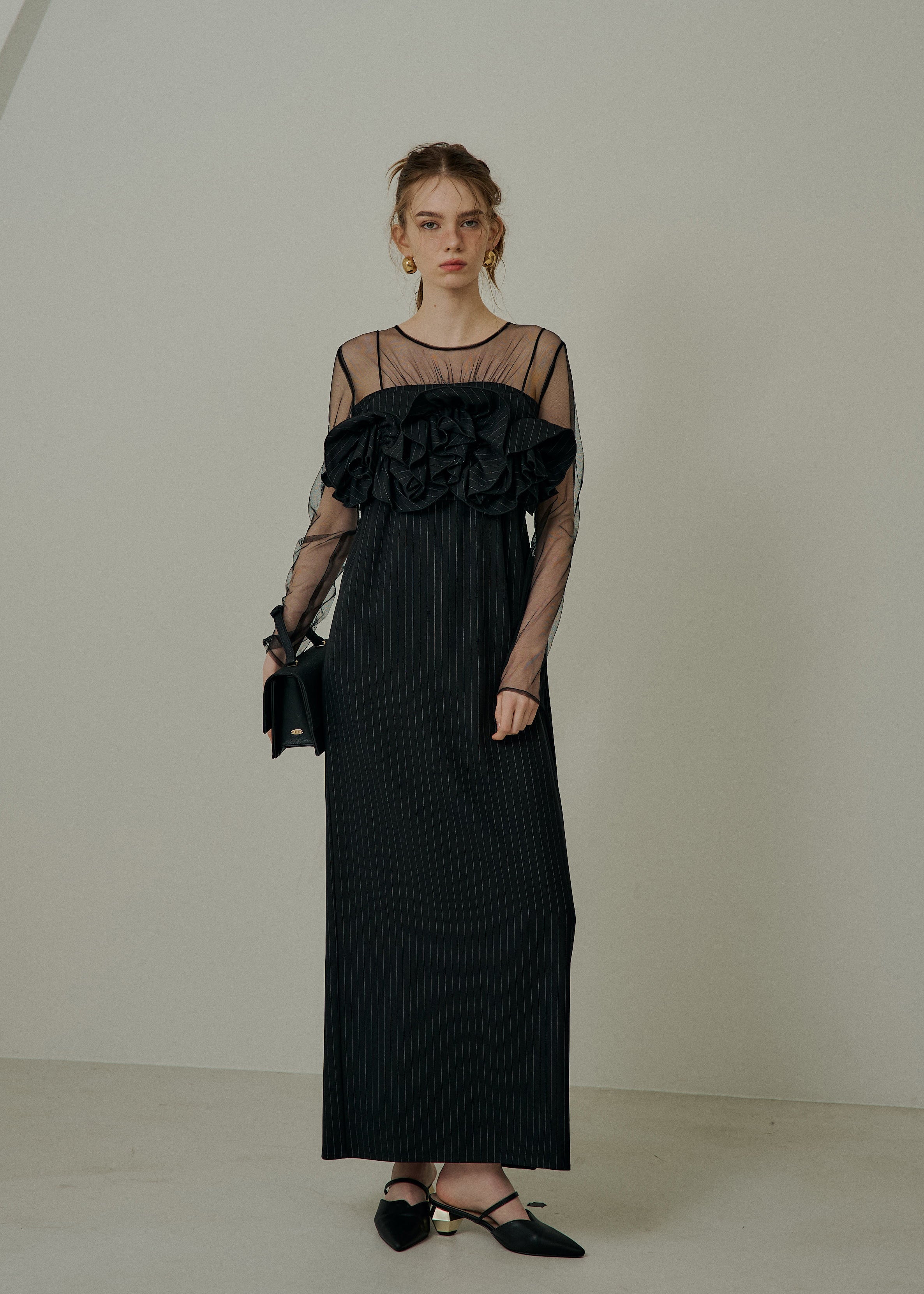 Wavy frill bustier stripe dressのドレス|Dorry Doll / LE'RURE