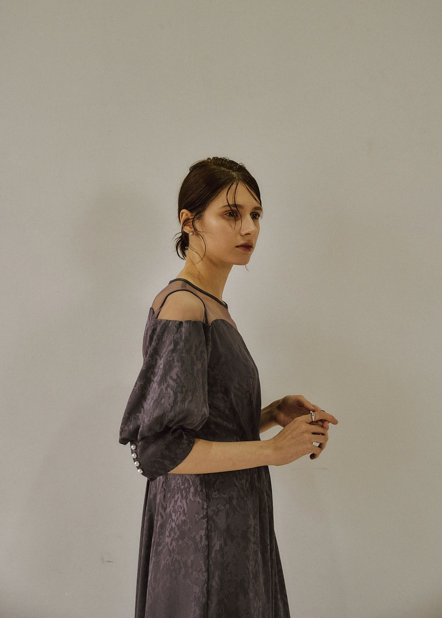 Meandering waist tuck flare dress｜LE'RURE