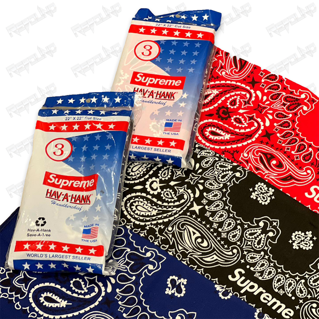 ผ้าเช็ดหน้า Supreme Hav-A-Hank Bandanas (3 Pack) Multicolor (SS24