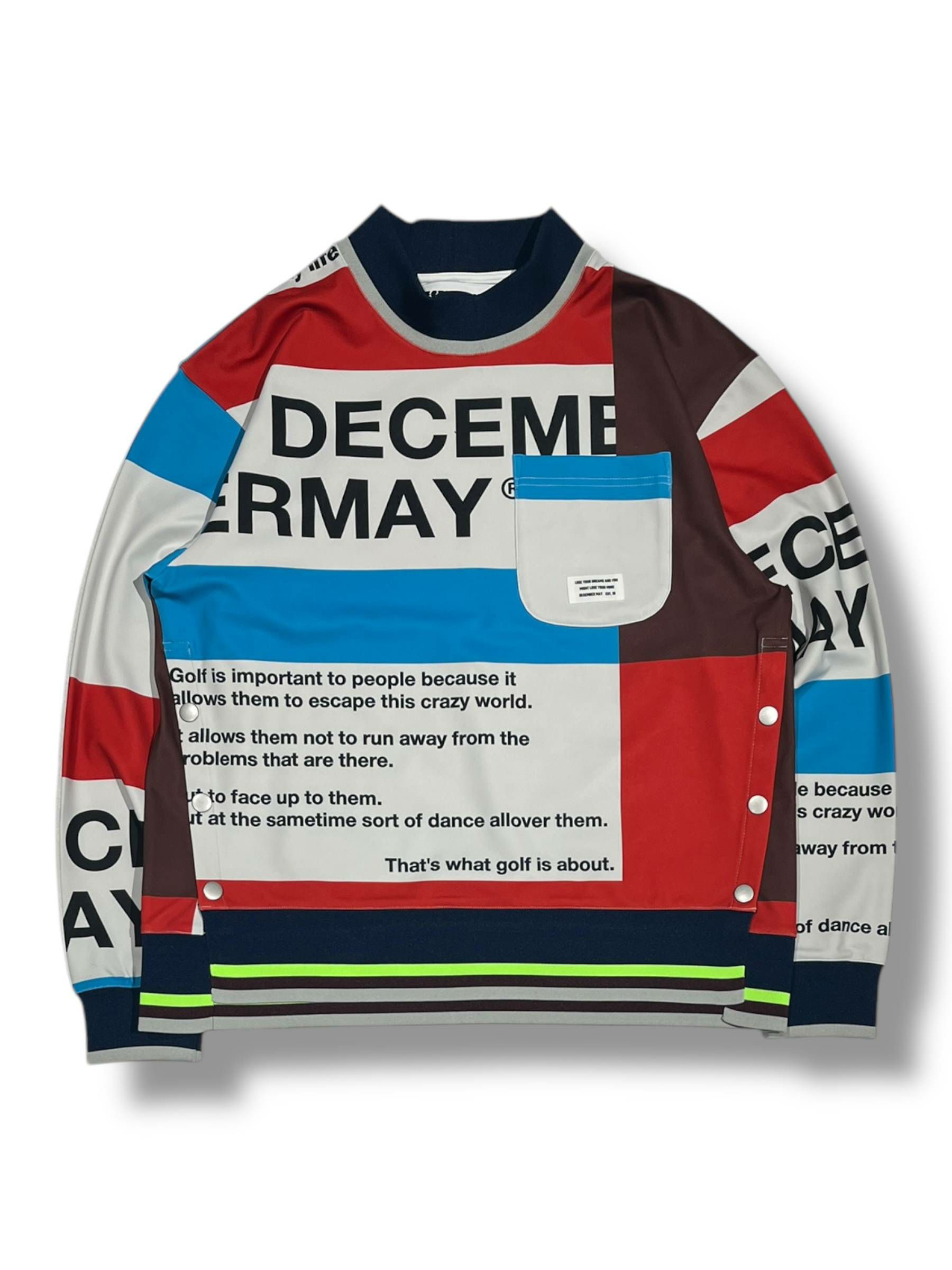 Tricolor Mock long Tee / UNISEX | DECEMBERMAY