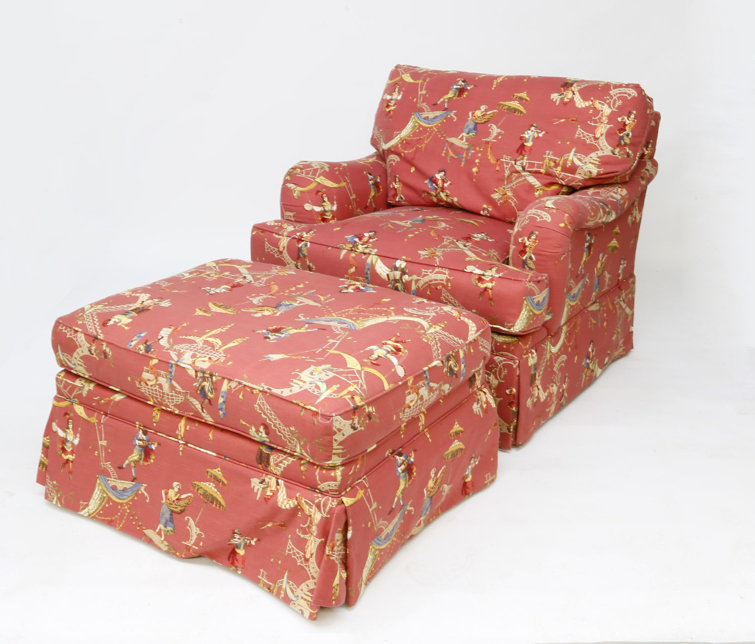 Henredon Upholstered Club Chairs - Henredon Upholstered Club Chair
